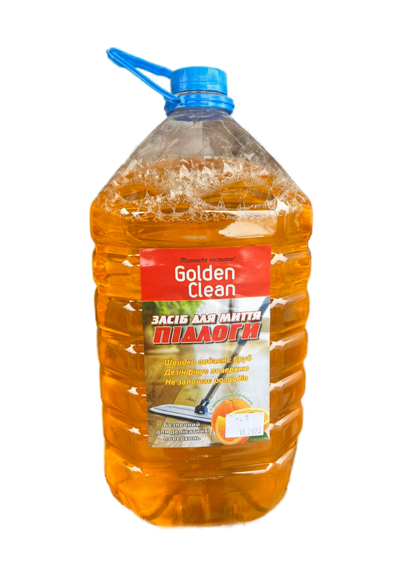 Засіб для миття підлоги GOLDEN CLEAN Апельсин, універсальний, 5 л